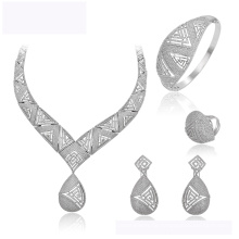 set-157 XUPING heißer Verkauf Mode neue Design Rhodium Farbe Schmuck Halskette und Ring für Frauen Hochzeit Schmuck-Set